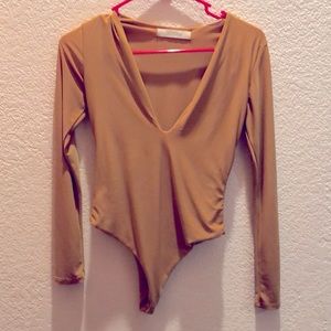 Yellow bodycon bodysuit